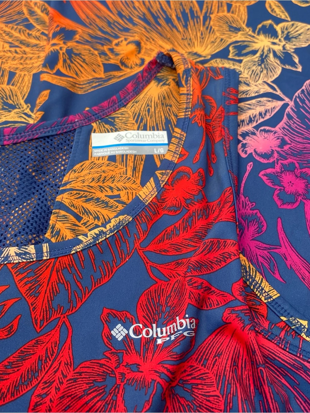 Columbia PFG sz large Freezer tropical print dress - Picture 7 of 9